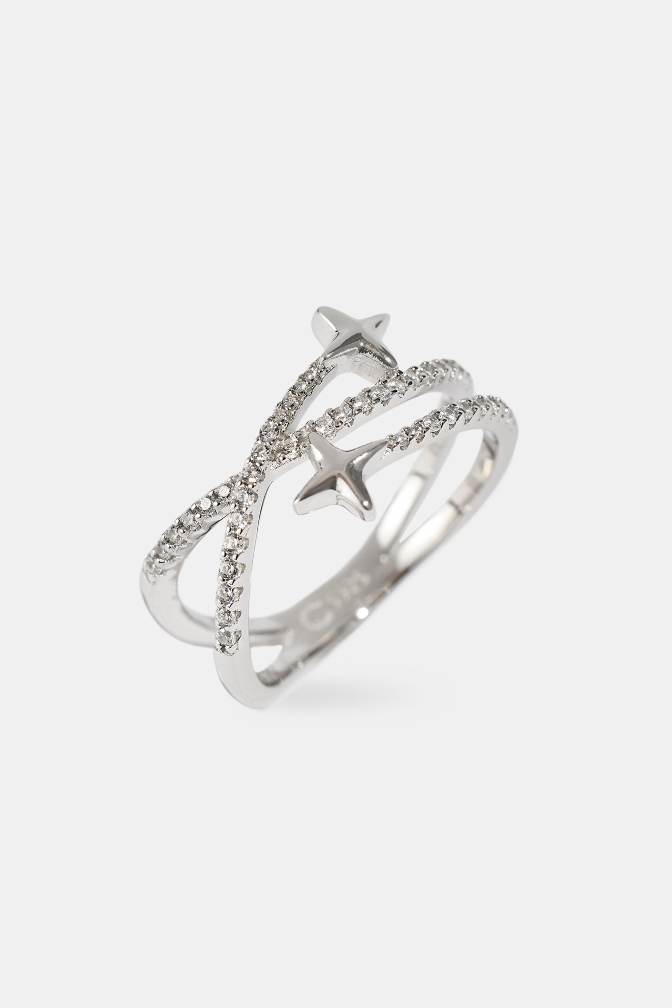 Star Band Ring - 1.5mm - White